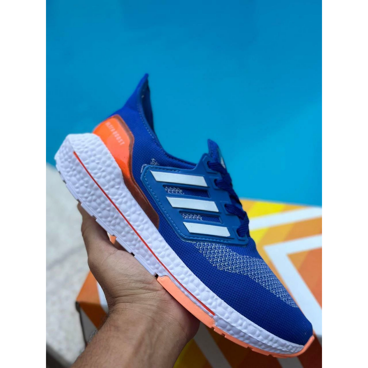 ADIDAS ULTRABOOST BLUE ORANGE
